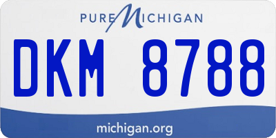 MI license plate DKM8788