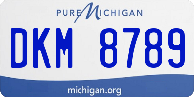 MI license plate DKM8789