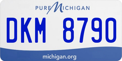 MI license plate DKM8790