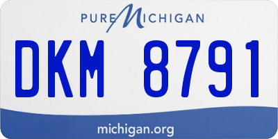 MI license plate DKM8791