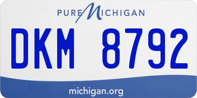 MI license plate DKM8792