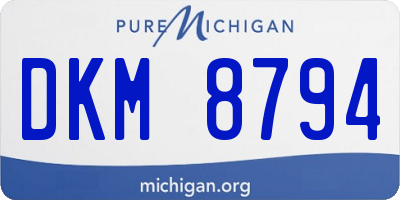 MI license plate DKM8794