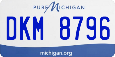 MI license plate DKM8796