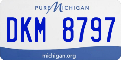 MI license plate DKM8797
