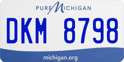 MI license plate DKM8798