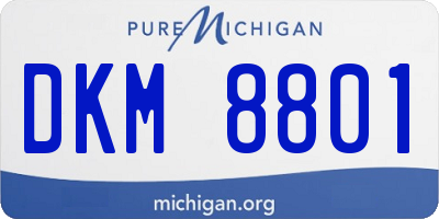 MI license plate DKM8801