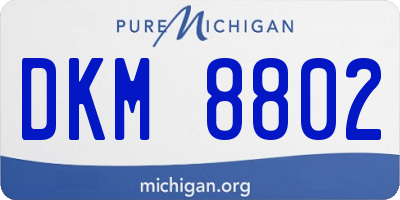 MI license plate DKM8802