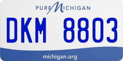 MI license plate DKM8803