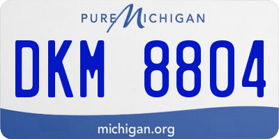 MI license plate DKM8804
