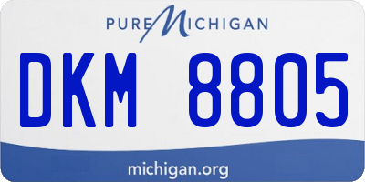 MI license plate DKM8805