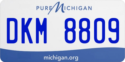 MI license plate DKM8809