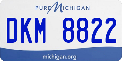 MI license plate DKM8822