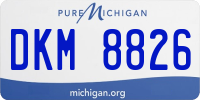 MI license plate DKM8826