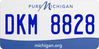 MI license plate DKM8828