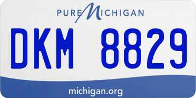 MI license plate DKM8829