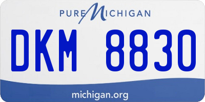 MI license plate DKM8830