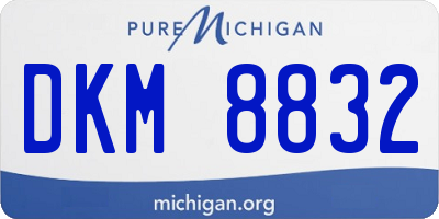 MI license plate DKM8832