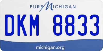 MI license plate DKM8833