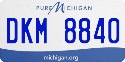 MI license plate DKM8840
