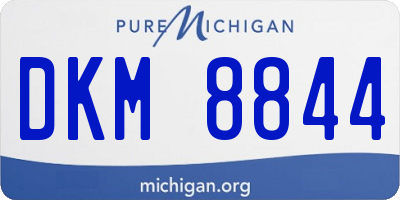 MI license plate DKM8844