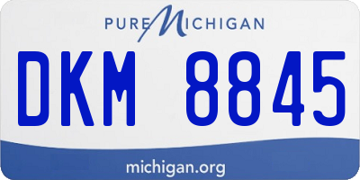 MI license plate DKM8845