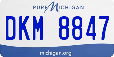 MI license plate DKM8847