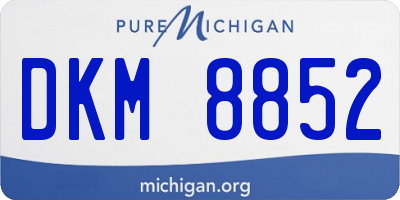 MI license plate DKM8852