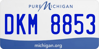 MI license plate DKM8853