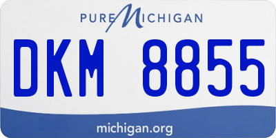 MI license plate DKM8855