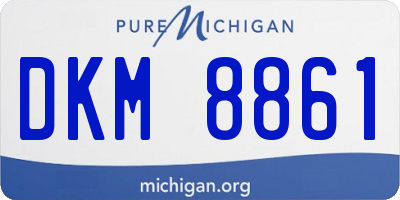 MI license plate DKM8861