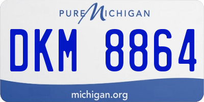 MI license plate DKM8864