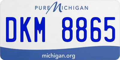 MI license plate DKM8865