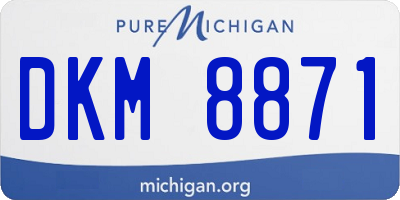 MI license plate DKM8871