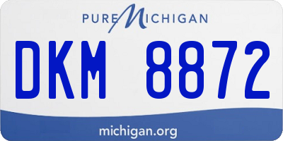 MI license plate DKM8872