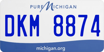 MI license plate DKM8874