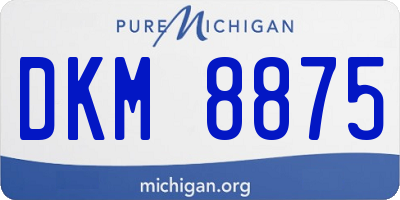 MI license plate DKM8875