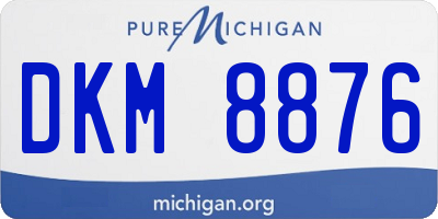 MI license plate DKM8876