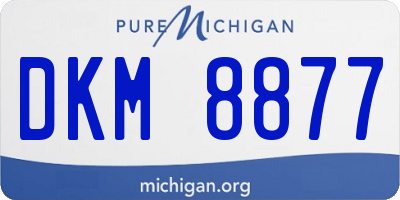 MI license plate DKM8877