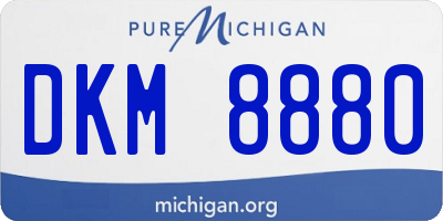 MI license plate DKM8880