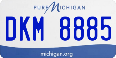 MI license plate DKM8885