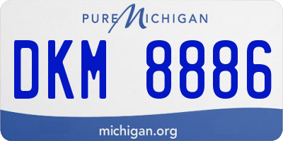 MI license plate DKM8886