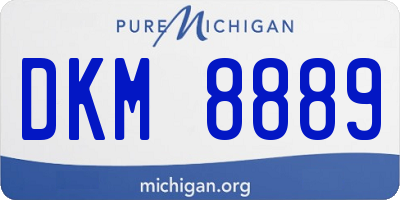 MI license plate DKM8889