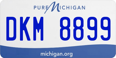 MI license plate DKM8899
