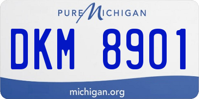 MI license plate DKM8901