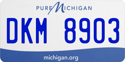 MI license plate DKM8903