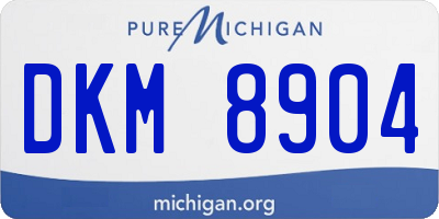 MI license plate DKM8904
