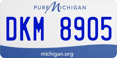 MI license plate DKM8905