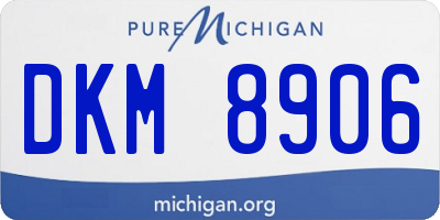 MI license plate DKM8906