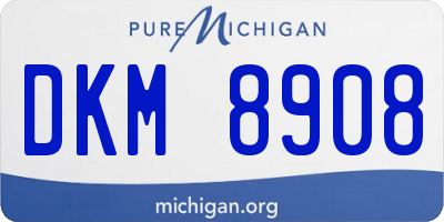 MI license plate DKM8908