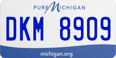 MI license plate DKM8909